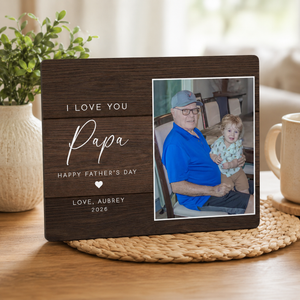 Personalized Papa Picture Frame, Fathers Day Gift for Grandpa, New Grandpa Keepsake