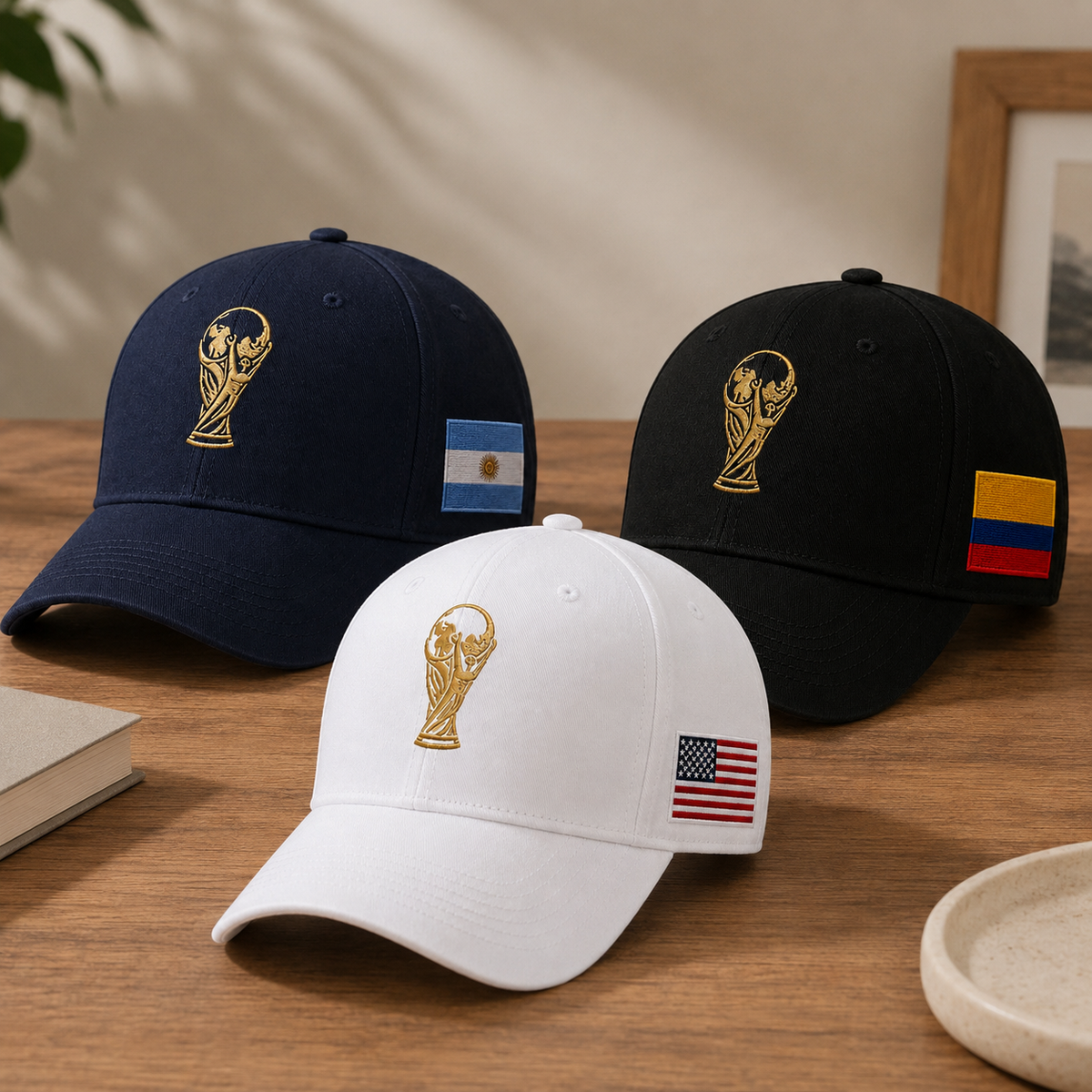 Country Flag Embroidered Hat, Vintage Baseball Cap, World Soccer Fan Dad Hat, World Cup Inspired Hat