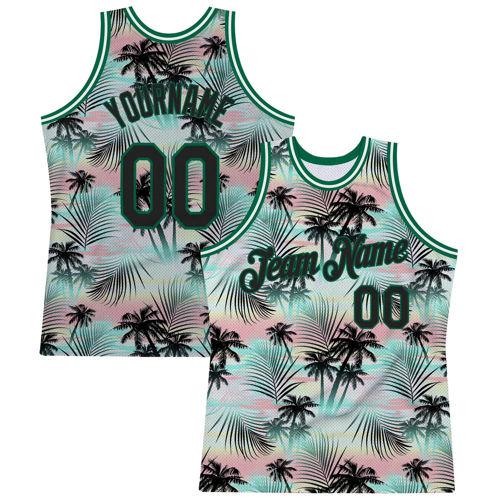 Custom Black Black-Kelly Green 3D Pattern Design Tropical Palm Leaves Authentic Basketball Jersey 1_9261d20b-1cc7-4034-8a5d-dab22852bba9.png