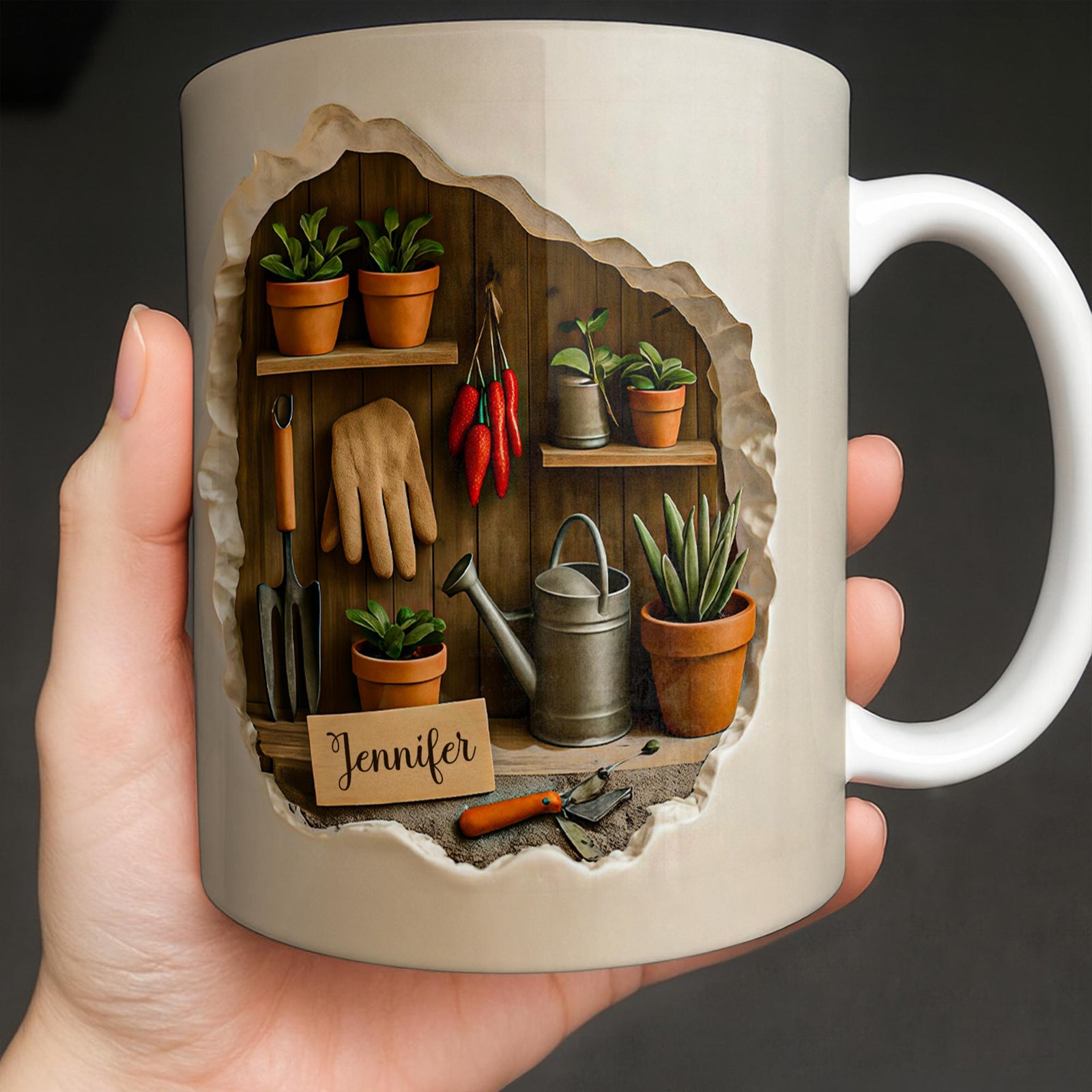 Gardening Tools And Plants Design, Coffee Mug, Gift For Gardening Lovers