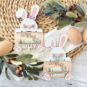 Personalized Easter Bunny Money Card, Kids Easter Basket Gift, Easter Money Card, Easter Money Holder, Easter Basket Stuffers