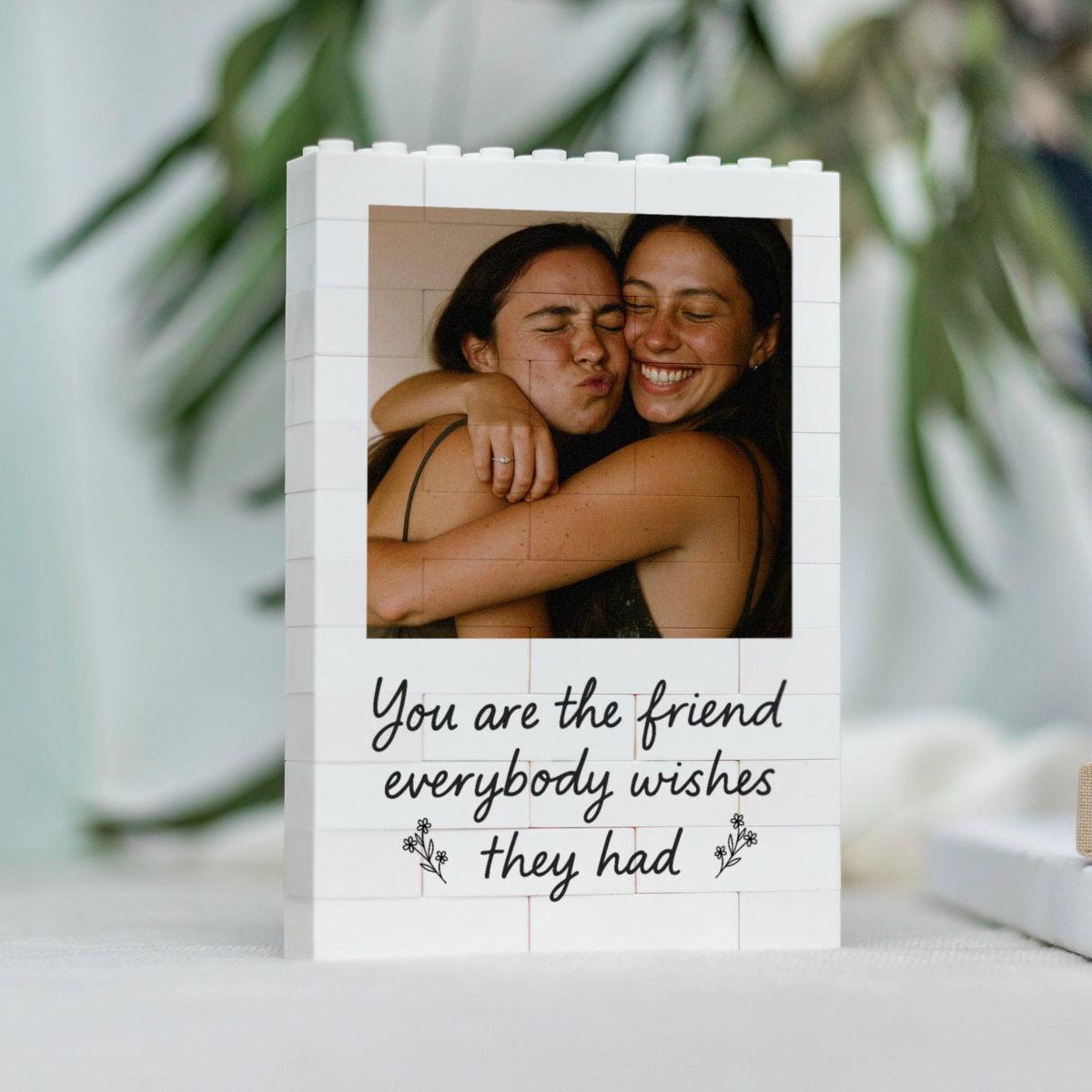 Personalised Best Friend Photo Gift, Birthday Present For Her, Friendship Keepsake Building Block, Gift for BFF, Bestie Gift