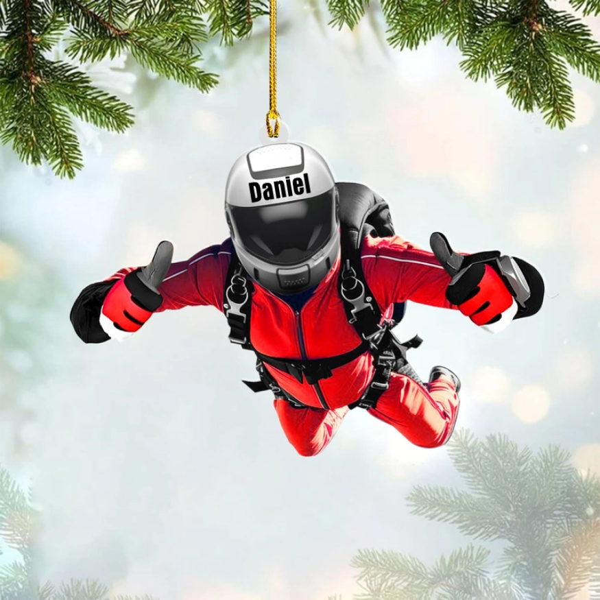 Personalized Skydiving Christmas Ornament, Gift For Skydiving Players, Skydiving Lover