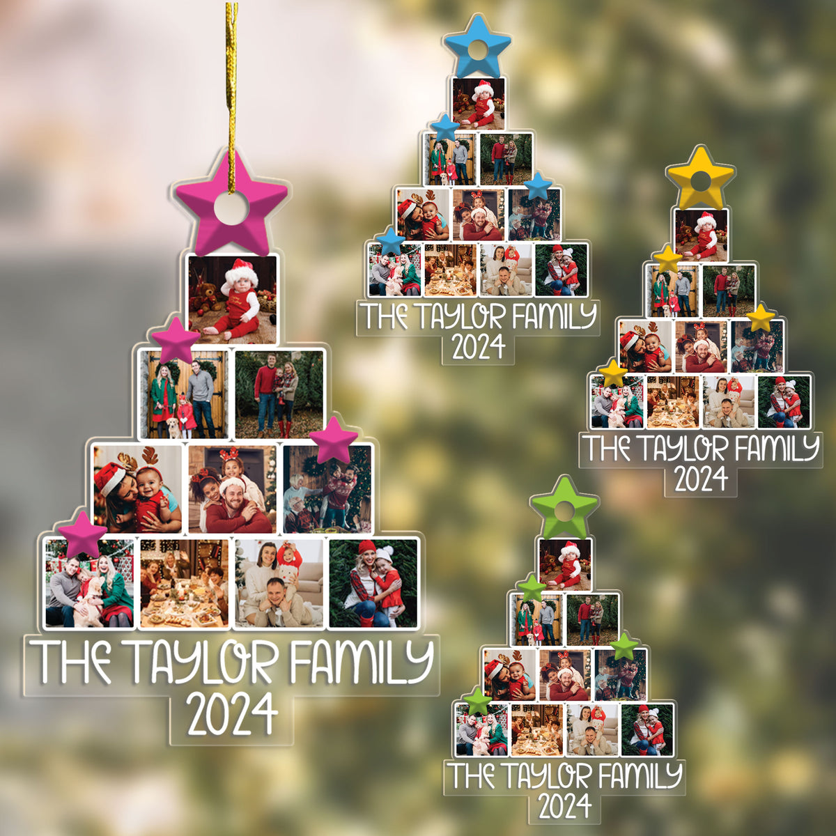Photo Family Tree Christmas - Personalized Shape Ornament - Christmas Gift For Family