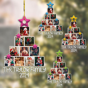 Photo Family Tree Christmas - Personalized Shape Ornament - Christmas Gift For Family