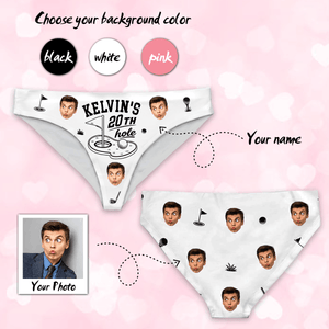 The Luckiest Golfer In The World - Custom Photo Women Briefs - Personalized Anniversary Wedding Gifts For Husband And Wife, Him And Her -