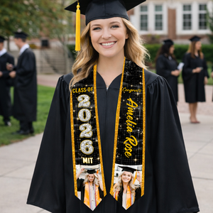 Custom Photo Graduation Sash - Personalized Stoles