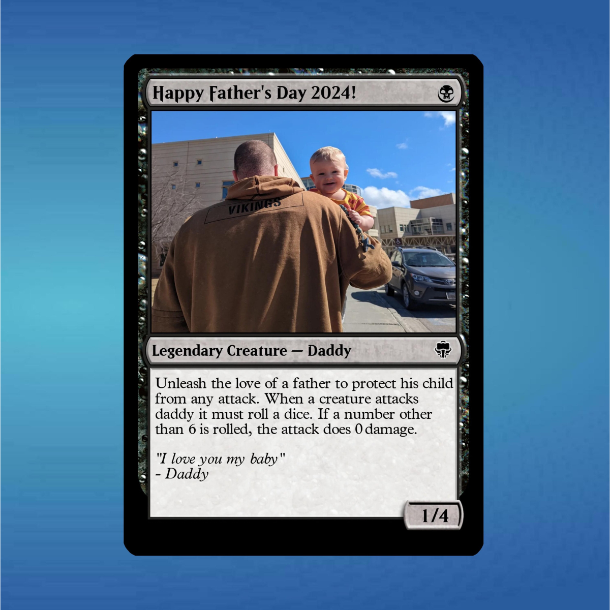 Custom Fathers Day Magic Card, Custom Text, Color, Photo, Dad Birthday, Husband, Dad Gift Ideas