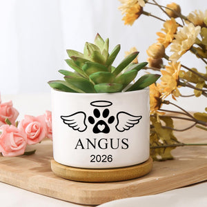 Personalized Pet Memorial Planter, Dog Loss Remembrance Gift, Custom Pet Flower Pot