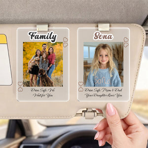 Personalized Drive Safe Visor Clip for Mom & Dad