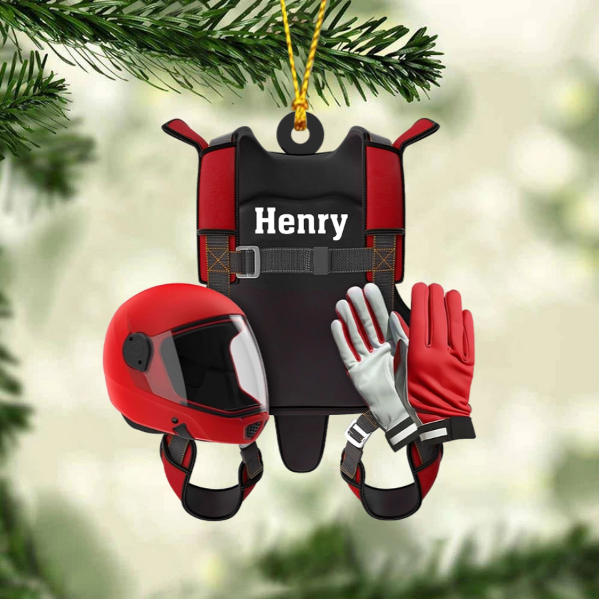 Skydiving Suit Personalized Christmas Ornament, Gift For Skydiving Lover