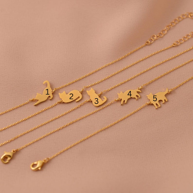 Personalized Cat Bracelet: Engraved Pet Memorial Jewelry