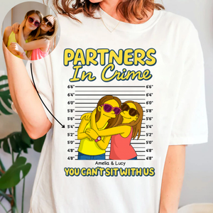 Partner In Crime Simpsonized Photo Portrait - Personalized Apparel - Gift For Bestie, Sisters, Friends