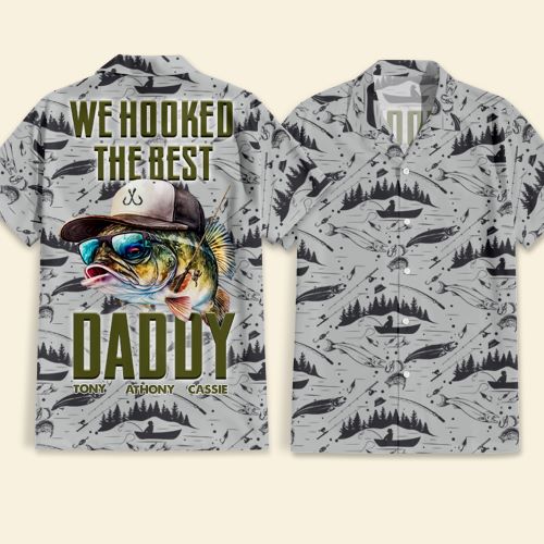 We Hook The Best Dad - Personalized Hawaiian Shirt - Gift For Father, Dad, Father's Day, Birthday Gift