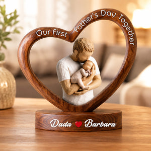 Our First Father's Day Together - Personalized Wooden Plaque