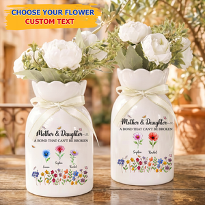 Seed Of Love - Personalized Custom Ribbon Tie Flower Vase