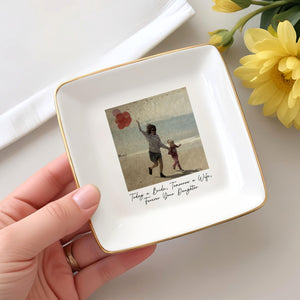 Bride Mom Gift for Mother of the Bride, Mother of the Bride Ring Dish Custom Photo Mom Gift from Bride, Gift Form Daughter Wedding Keepsake