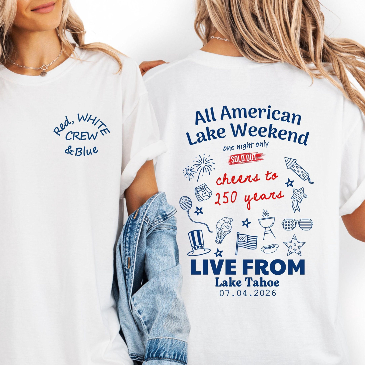 Personalized 4th of July Party Shirt Family Matching Independence Day 250th Anniversary Tshirt, Party In The USA Graphic Tee
