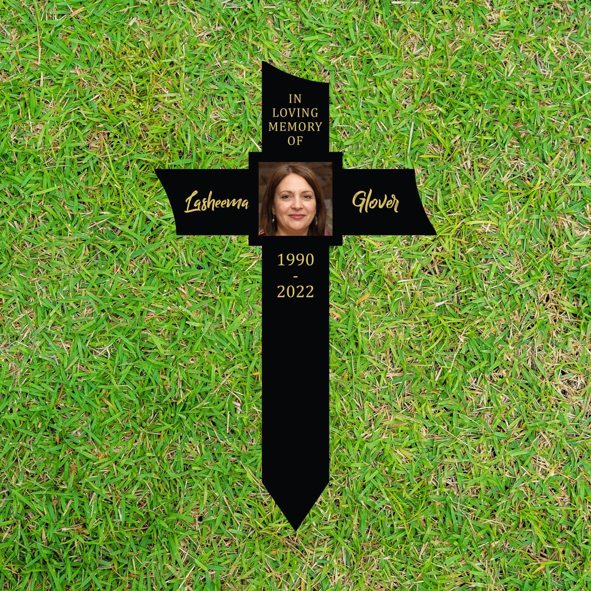 Photo Grave Marker Personalized, Cross Grave Marker, In Loving Memory, Photo Grave Marker, Outdoor Memorial Plaque, Sympathy Plaque
