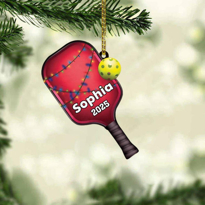 Personalized Pickleball Paddle - Personalized Acrylic Ornament - Pickleball Gift Idea, Gift for Pickle Ball Player