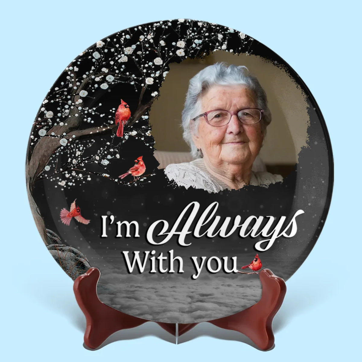 I Am Always With You - Personalized Ceramic Plate - Memorial Gift, Sympathy Gift For Family Members