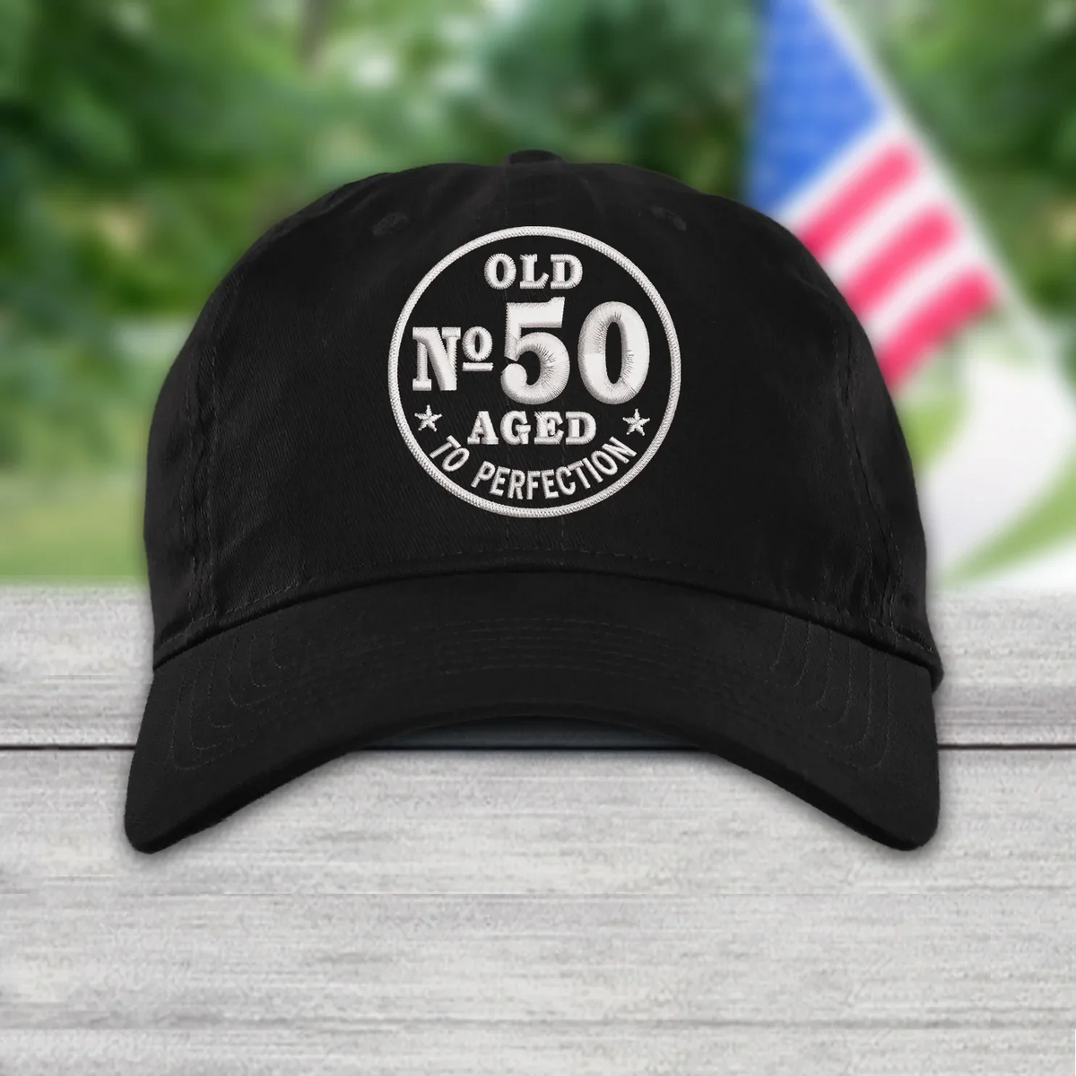 Old No 50 Aged to Perfection Cap - Embroidered Cap - 50th Birthday Gift