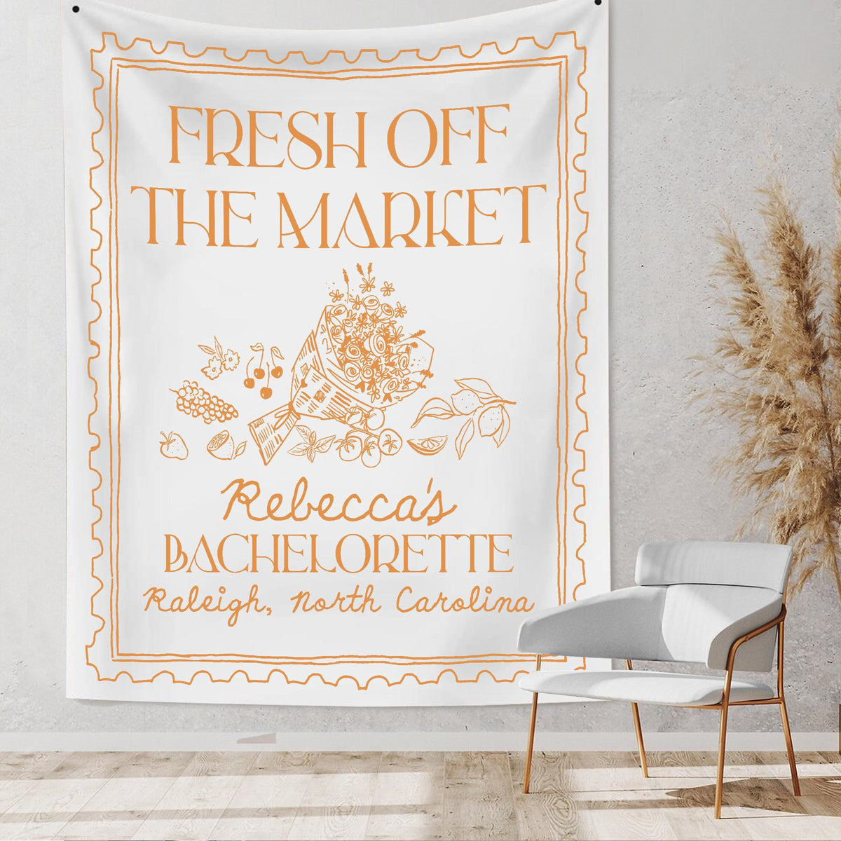 Custom Bachelorette Party Decor, Fresh Off The Market Bachelorette Party Banner, She Off Market Bridal Shower Backdrop, Bride To Be Party