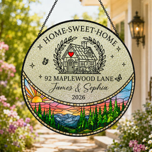 Home Sweet Home - Personalized Window Hanging Suncatcher