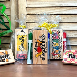 Personalized Teacher Board Eraser, Custom Teacher Appreciation Gifts, Chalkboard Eraser with Marker, Preschool Teacher Name gifts