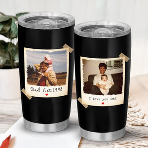 Custom Dad And Kids Photo Tumbler, Fathers Day Gift For Dad, Personalized Tumbler With Picture, New Dad Gift, Grandpa Gift, Gift For Papa