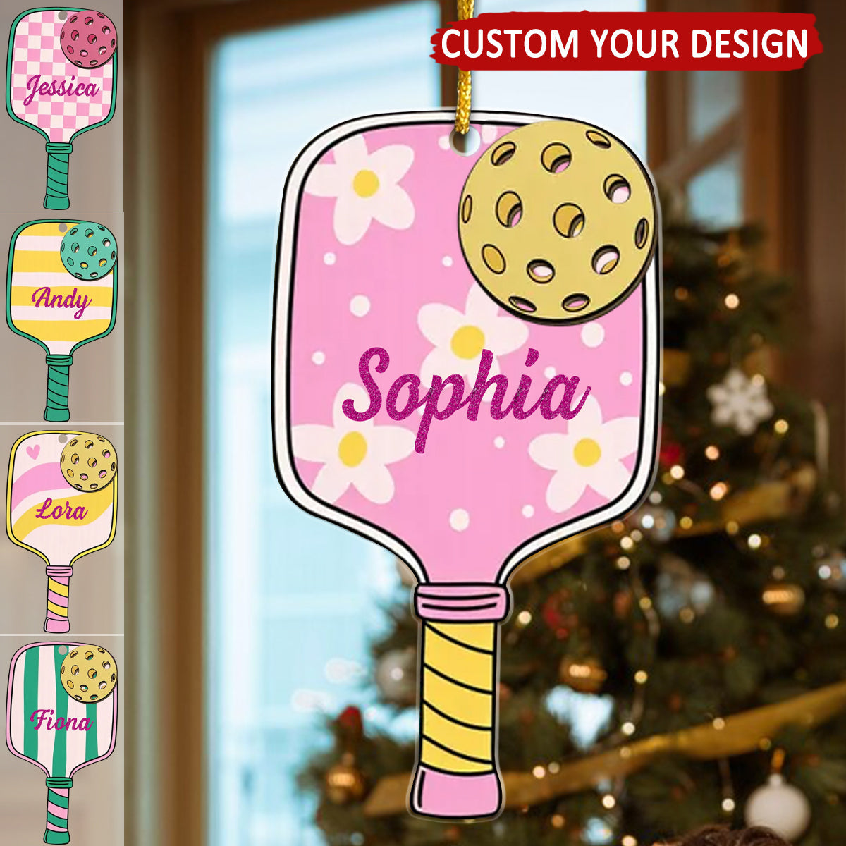 All I Want For Christmas Is Pickleball - Personalized Acrylic Ornament - Christmas Gift For Pickleball Player