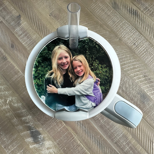 Personalized Photo Tag Tumblers, Tumbler Topper , Custom Photo Name Plates, Tumbler Name Tag
