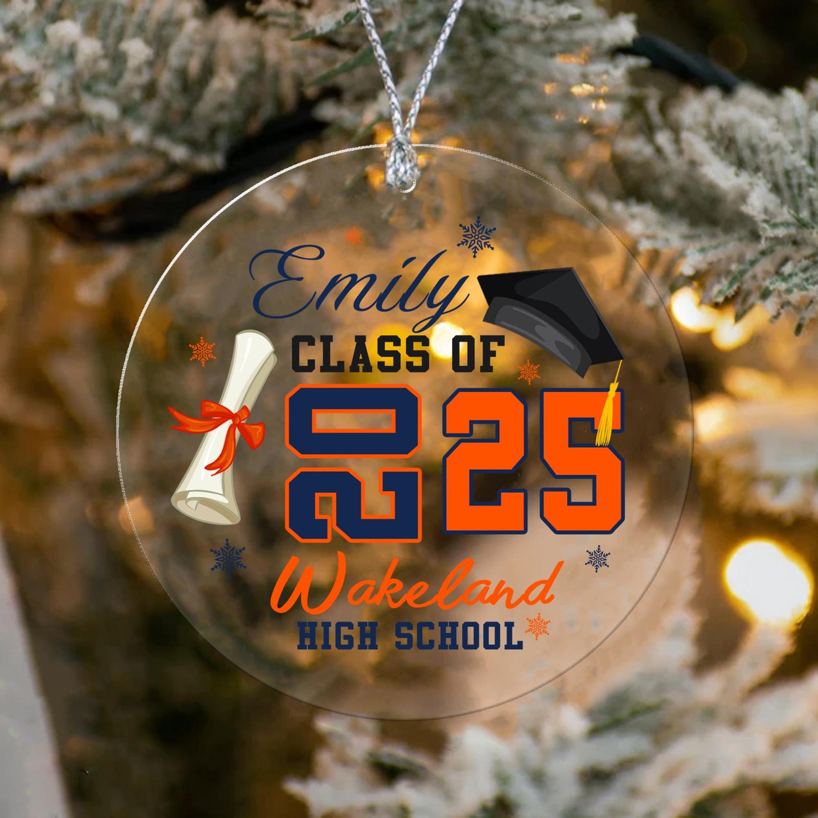 Class of 2025 Graduation - Personalized Crystal Ornament - Graduation Gift