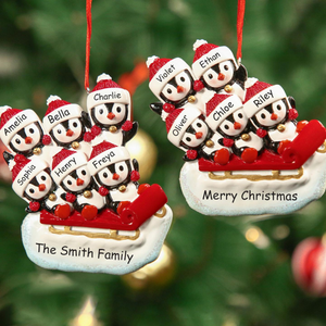 Personalized Penguin Christmas Ornament 2025, Custom Resin Family Christmas Ornament, Christmas Gift, Xmas Gift, Christmas Decor