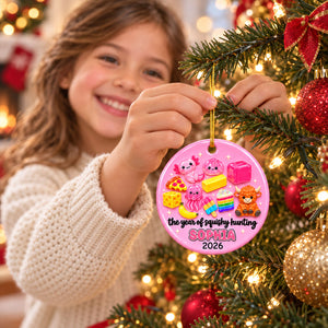 The Year of Squishy Dumpling Cute Characters- Personalized Ceramic Ornament