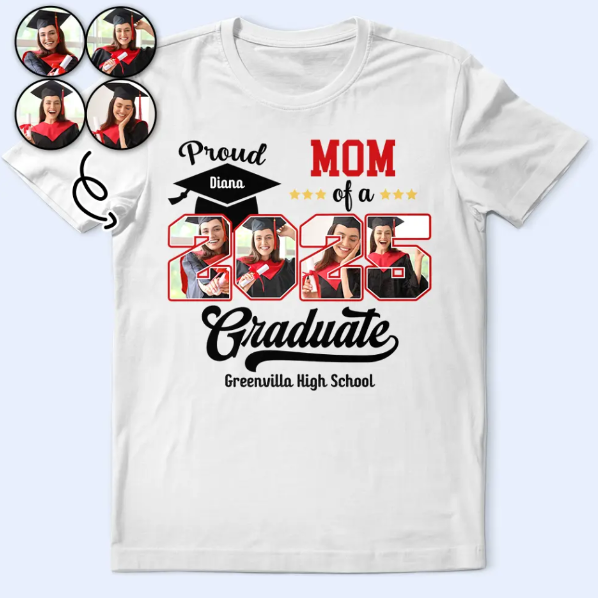 Proud Mom Dad Of A Graduation Custom Graduation Photos - Personalized Apparel - Graduation Gift
