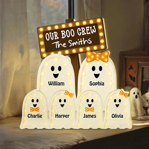 Halloween Boo Family - Personalized Acrylic Light Box - Gift For Family, Halloween Decoration