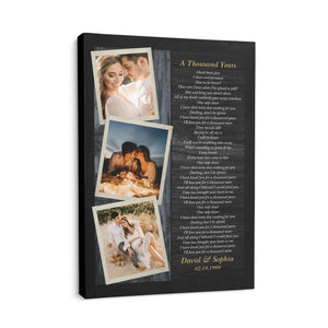 One Year Anniversary Gifts for Couple Collage Canvas, Gift For Boyfriend Girlfriend, Anniversary Gift