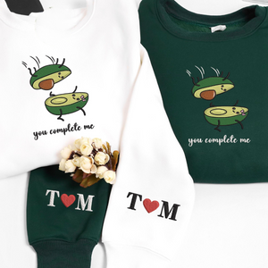 You Complete Me Funny Avocado - Personalized Embroidered Apparel - Gift For Girlfriend
