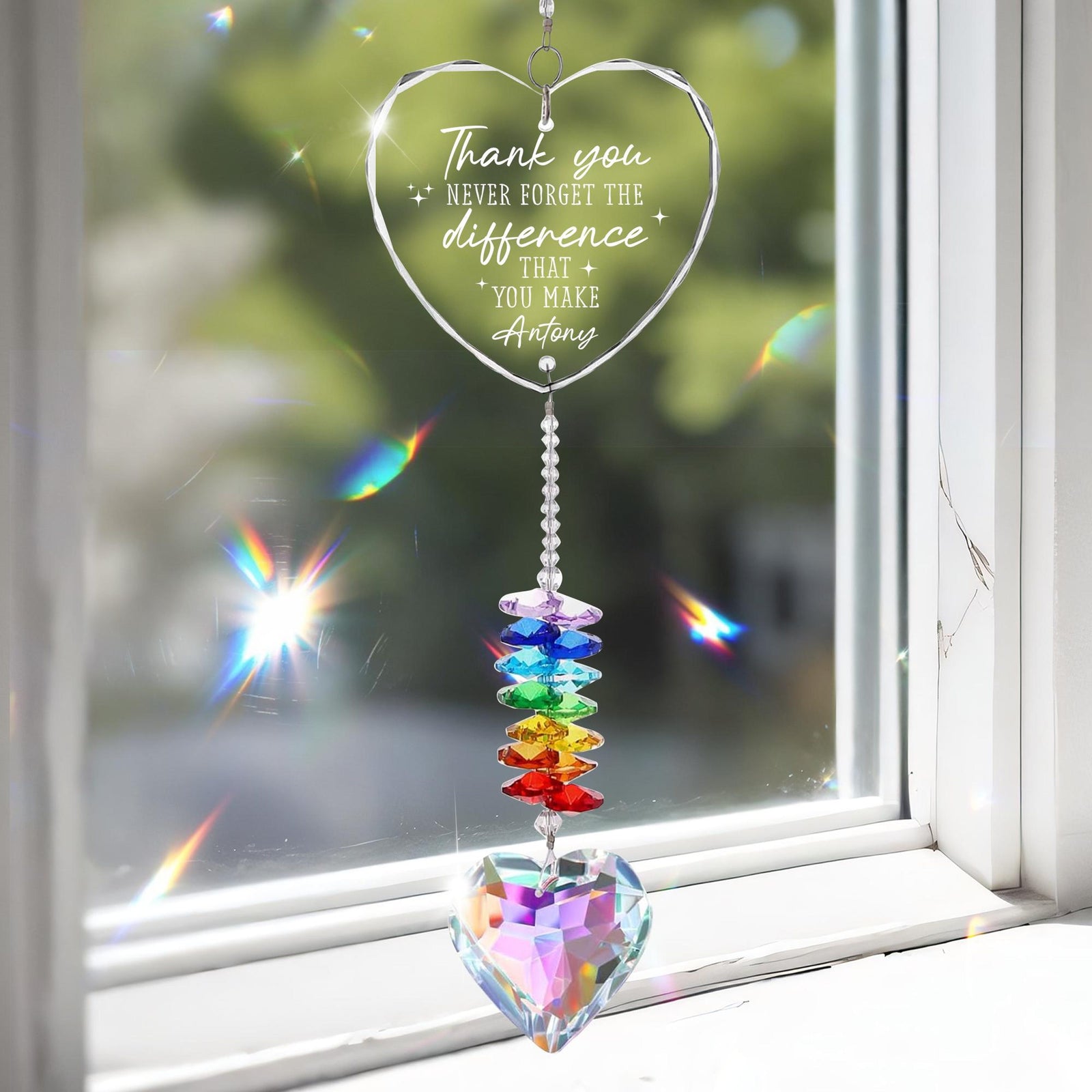 Thank You Gifts, Crystal Ornament Thank You Gifts For Women, Goodbye Gifts For Coworkers, Personalized Glass Ornament