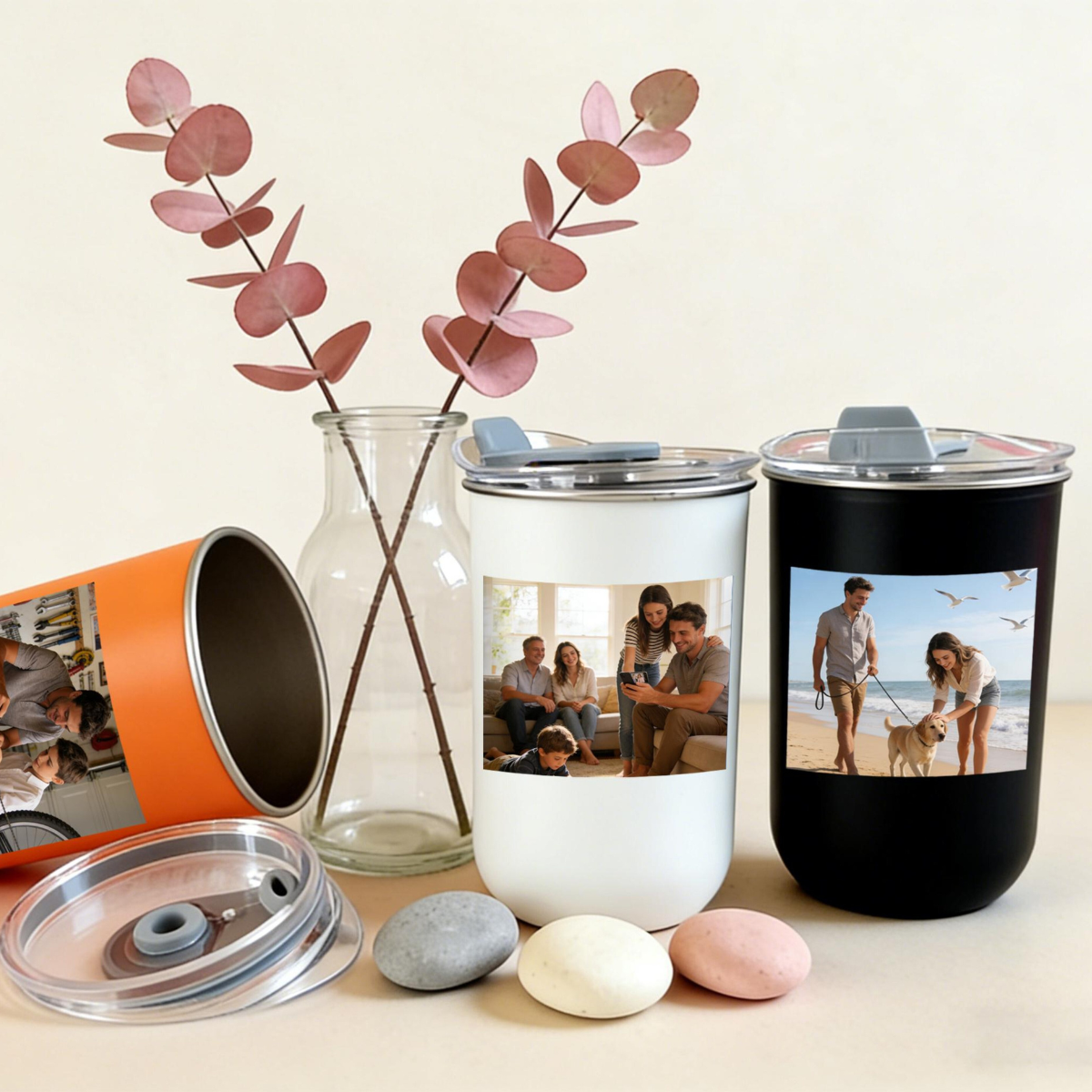 Personalized Photo Tumbler, Custom Coffee Cup, 10oz Work Desk, Daily Use Gift