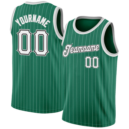 Custom Kelly Green White Pinstripe White-Gray Authentic Basketball Jersey 1_a7bf81e7-2c78-429b-858c-26cc450d3e7c.png