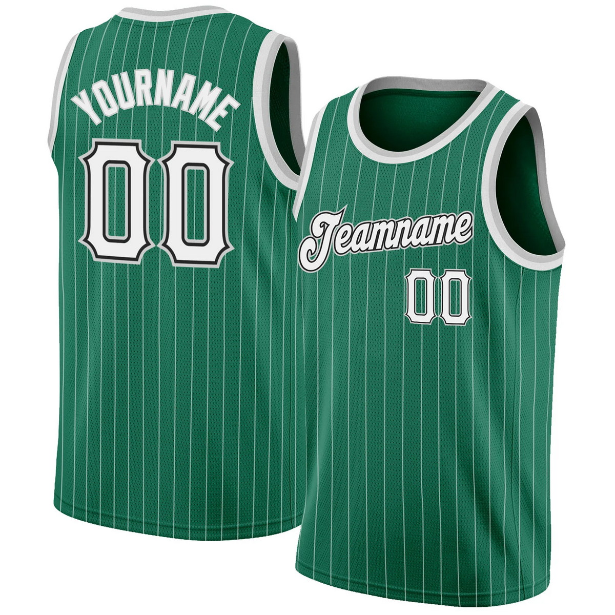 Custom Kelly Green White Pinstripe White-Gray Authentic Basketball Jersey 1_a7bf81e7-2c78-429b-858c-26cc450d3e7c.png