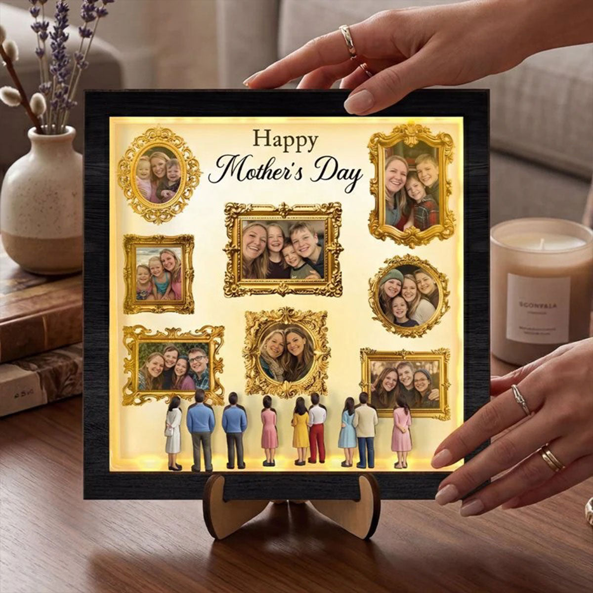 Mini Museum Faux Happy Mother's Day - Personalized Wooden Plaque 1_a8abbdff-45a3-4f35-81ad-bce06264547b.jpg