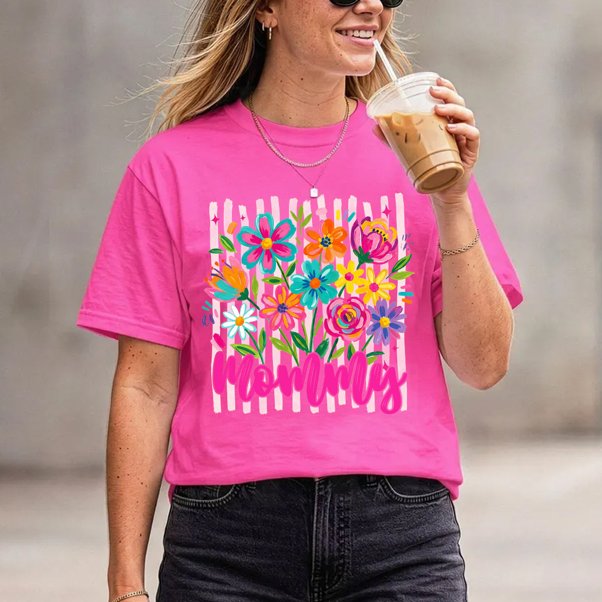 Mom Grandma Floral Tee - Personalized T-Shirt