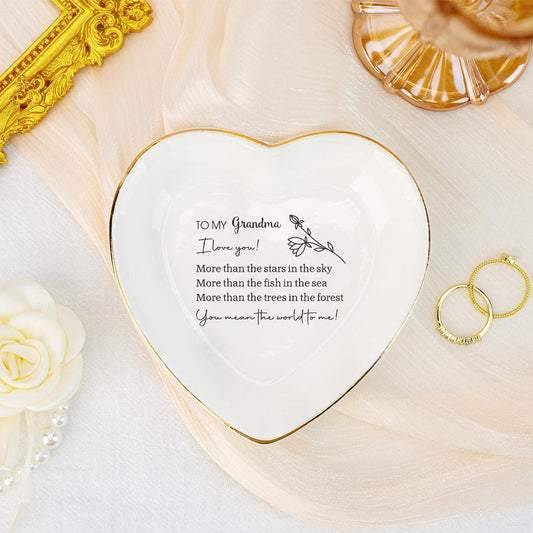 Thank you Text Ring Dish, Personalised Ring Dish for Grandma, Thank you Mom Jewelry Dish, Wedding Ring Holder for Nana, Thank you Gift