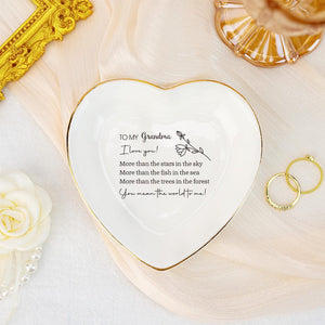 Thank you Text Ring Dish, Personalised Ring Dish for Grandma, Thank you Mom Jewelry Dish, Wedding Ring Holder for Nana, Thank you Gift