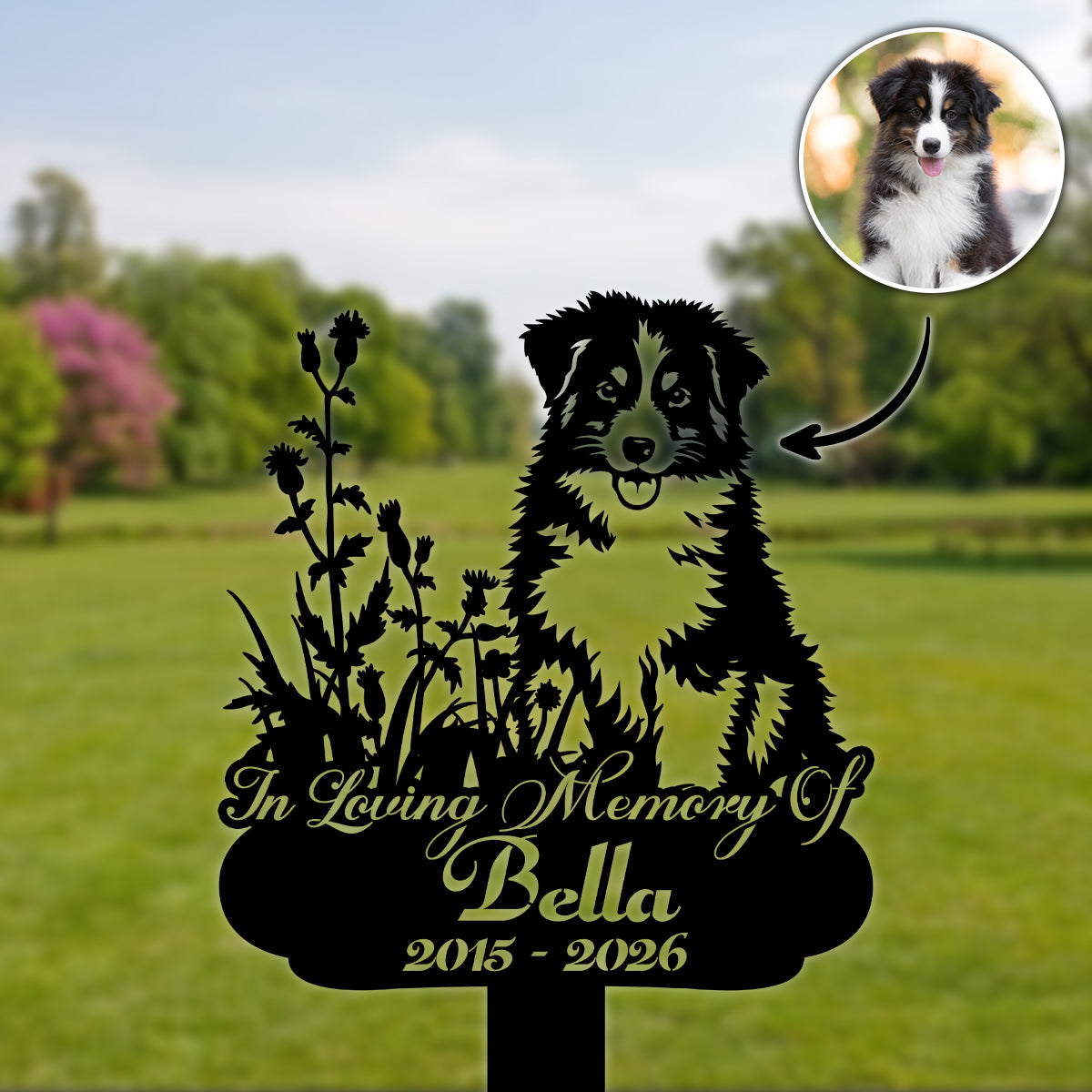 In Loving Memory - Personalized Cut Metal Sign