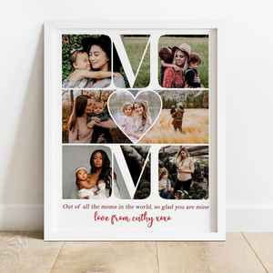 Mom So Glad You're Mine - Personalized Canvas - Gift For Mom, Mother's Day