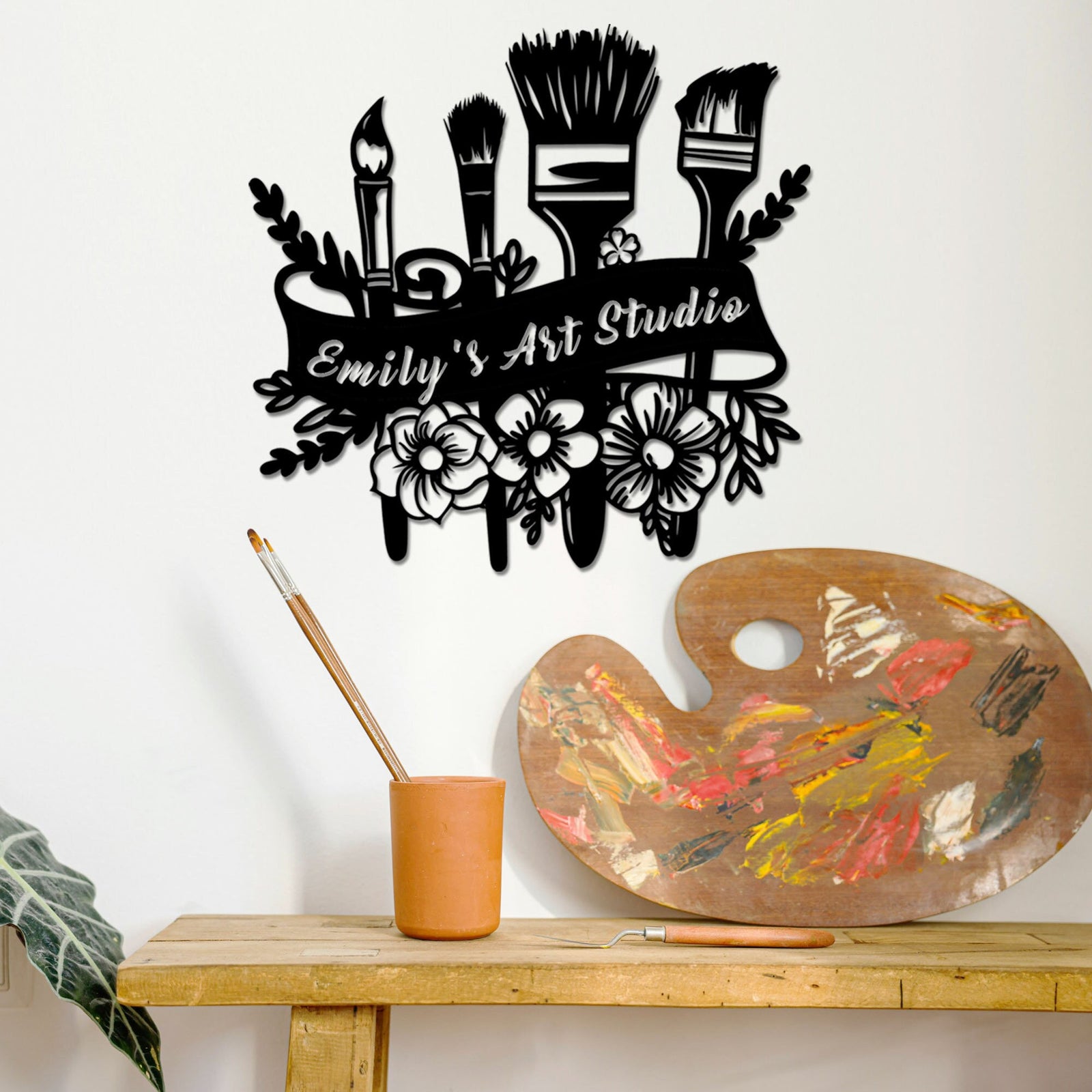 Art Studio Metal Wall Art, Art Studio Sign, Personalized Artist Name Sign, Artist Gifts, Painting Sign Drawing Lover Gift